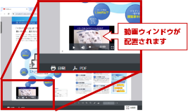 動画ウィンドウが配置されます
